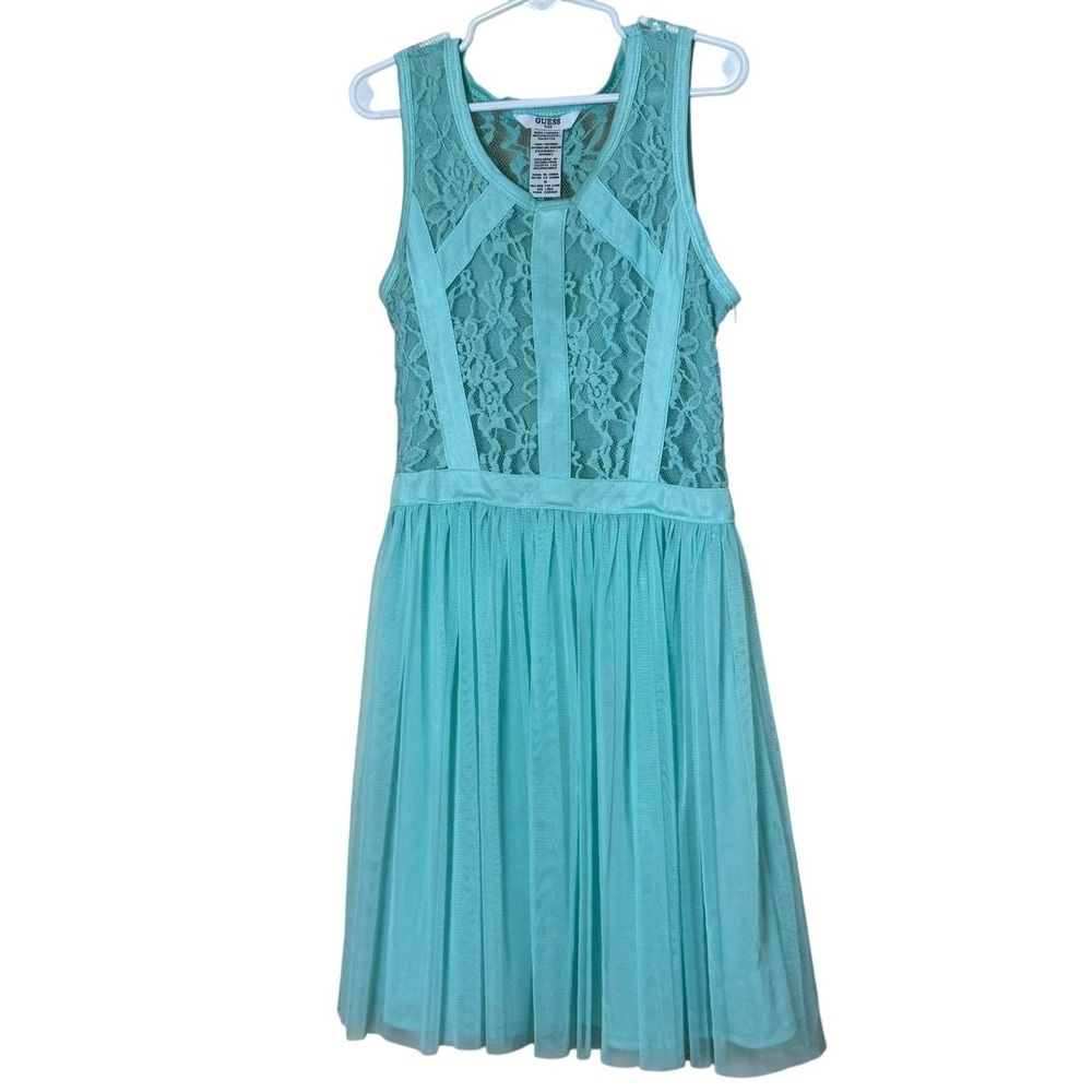 Guess Girls Mint Green‎ Lace Dress Size 10 Easter Spring Pastel Party